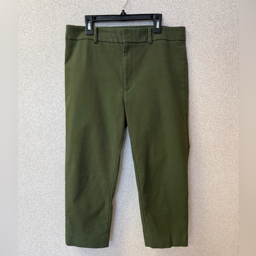 Club Monaco Women Size 10 Retro Casual Green Capris Dress Pants